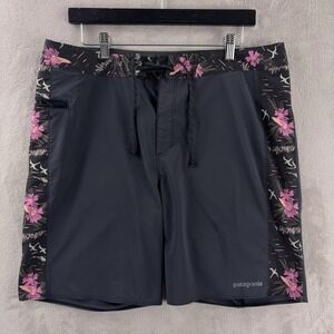 Patagonia Boardshorts Mens Size‎ 34 Black Hydro Series Performance